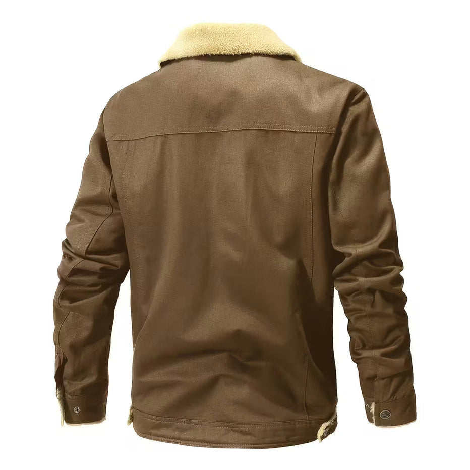 Evergreen Sherpa-Lined Utility Jacket