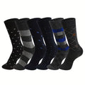 Drayton Thermal Stripe Cotton Crew Socks — 6-Pack