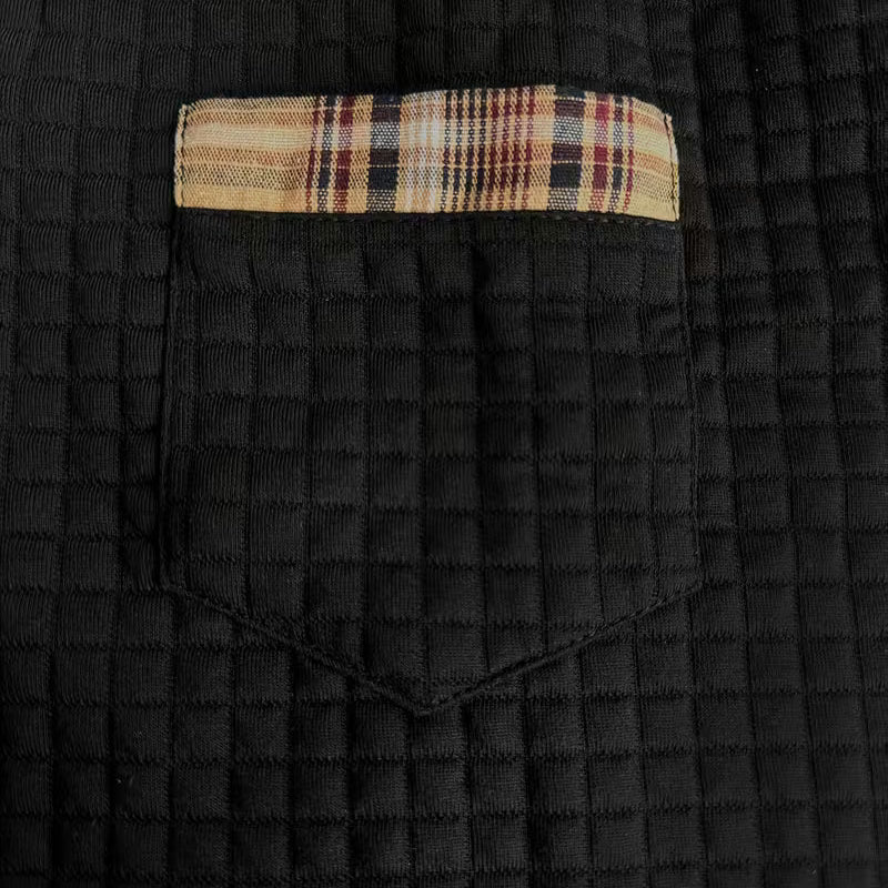 Arden Waffle-Knit Long Sleeve Polo