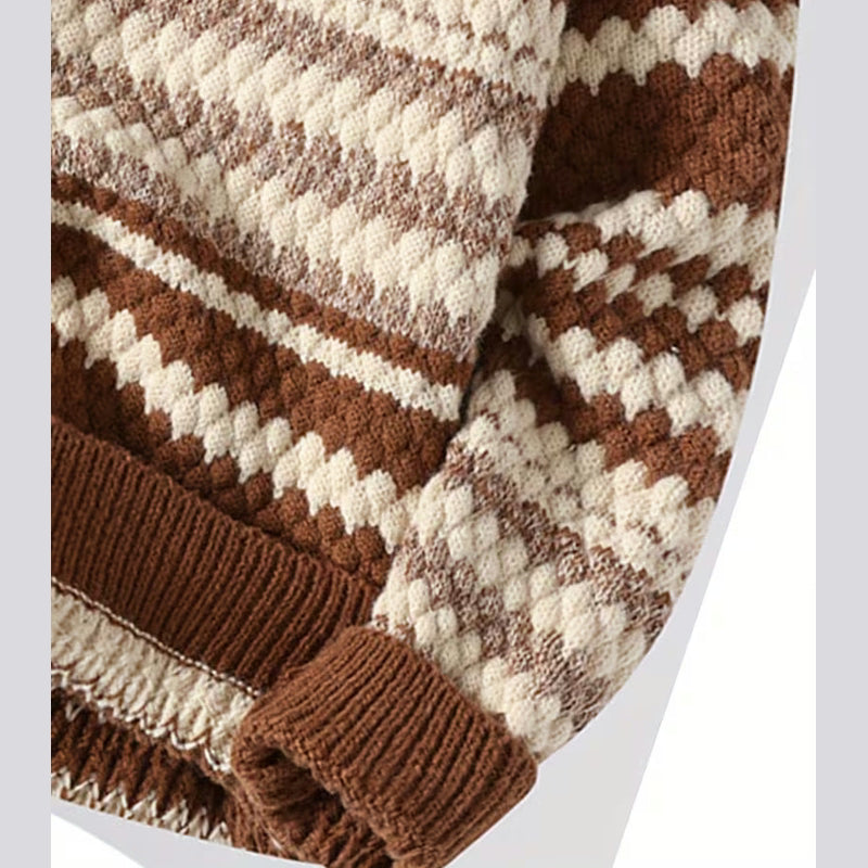 Autumn Stripe Wool-Blend Knit Sweater