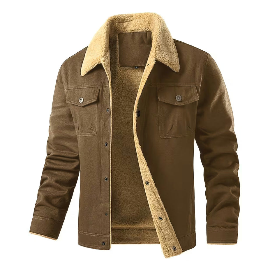 Evergreen Sherpa-Lined Utility Jacket