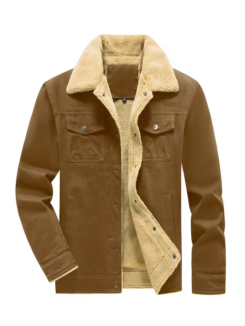 Evergreen Sherpa-Lined Utility Jacket