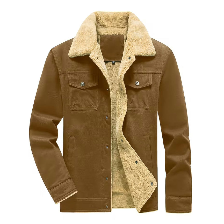 Evergreen Sherpa-Lined Utility Jacket