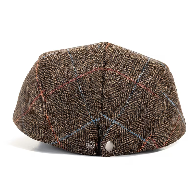 Ashford Herringbone Tweed Flat Cap