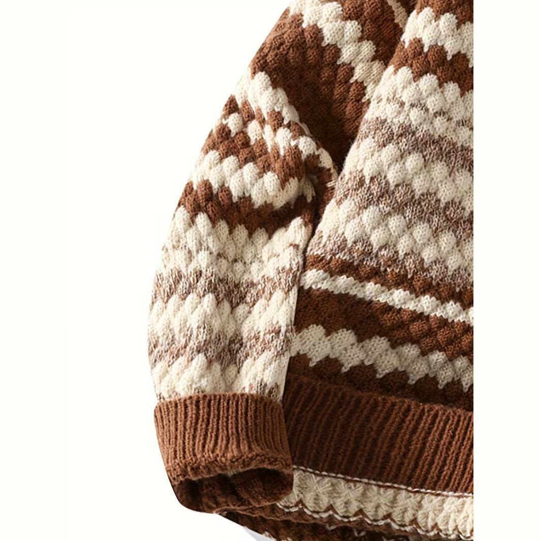 Autumn Stripe Wool-Blend Knit Sweater
