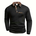 Arden Waffle-Knit Long Sleeve Polo