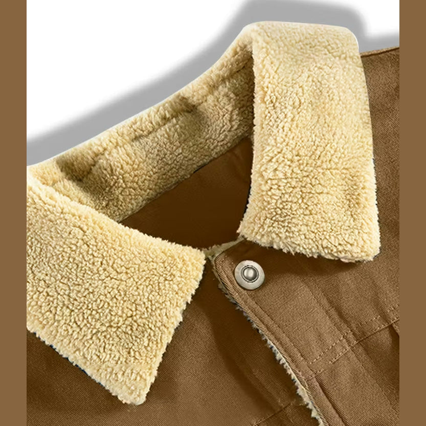 Evergreen Sherpa-Lined Utility Jacket