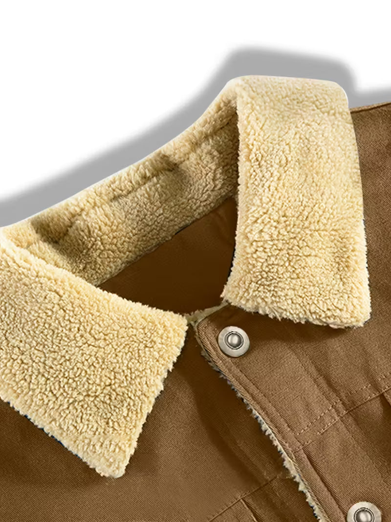 Evergreen Sherpa-Lined Utility Jacket