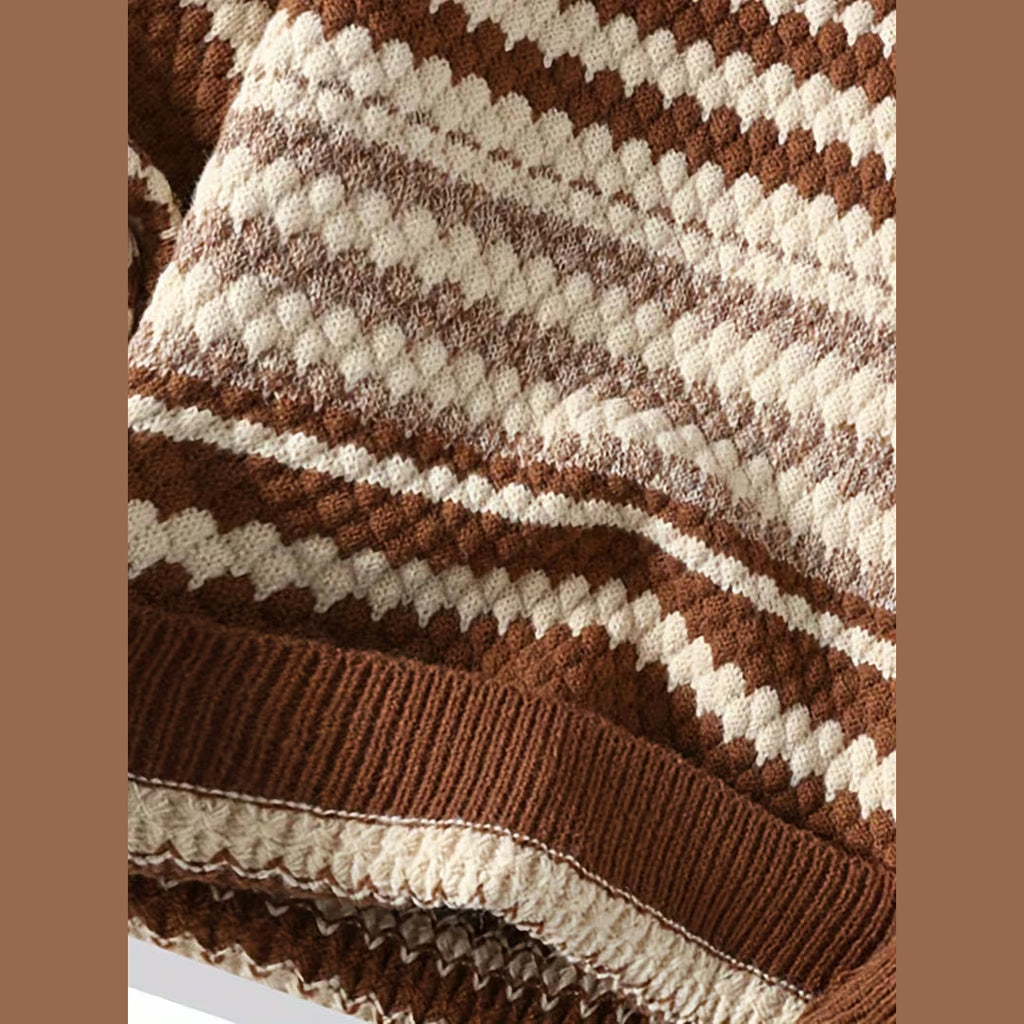Autumn Stripe Wool-Blend Knit Sweater