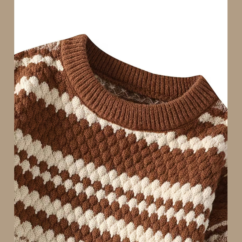 Autumn Stripe Wool-Blend Knit Sweater