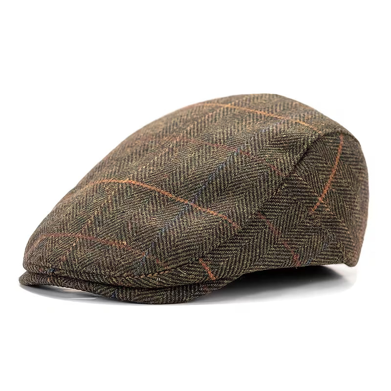 Ashford Herringbone Tweed Flat Cap