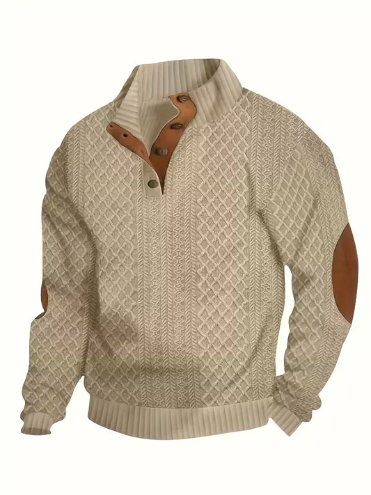 Pearson’s Button-Neck Textured Knit Shirt